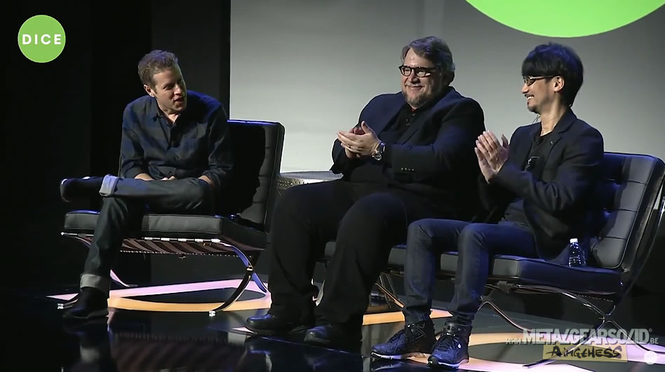 Geoff Keighley, Guillermo del Toro et Hideo Kojima (D.I.C.E. 2016)