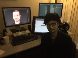 Capture faciale de Hideo Kojima au VASG [Visual Arts Service Group de Sony], le 19 janvier 2016