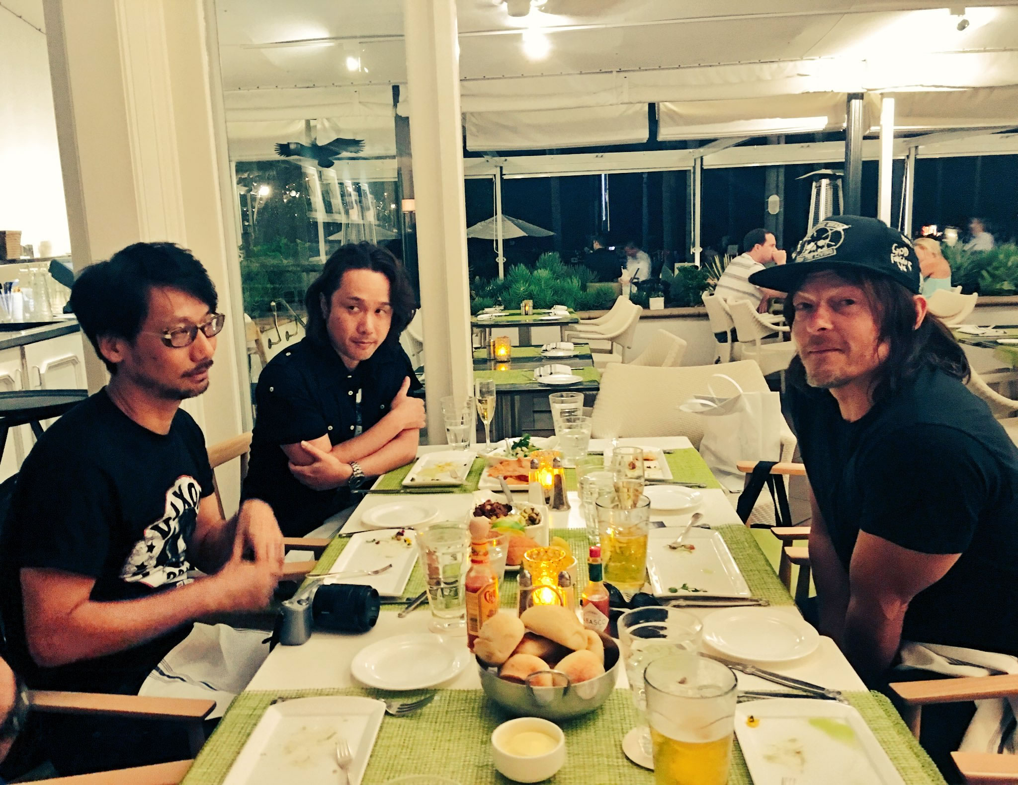 Hideo Kojima, Yoji Shinkawa et Norman Reedus – Juillet 2016