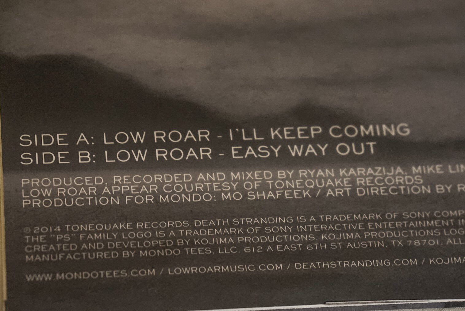 Vinyl limté de Death Stranding – Low Roar
