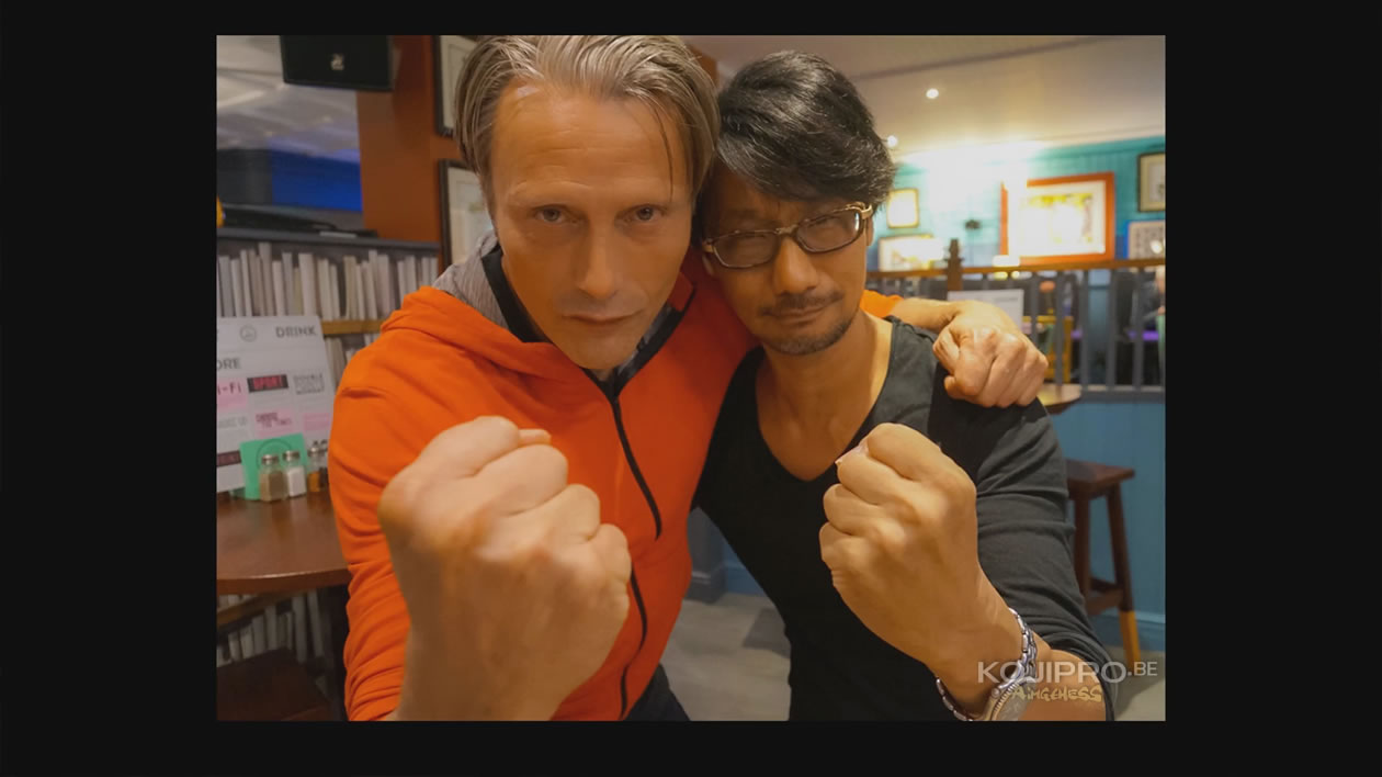 Mads Mikkelsen et Hideo Kojima au bar, en Angleterre – Août 2016