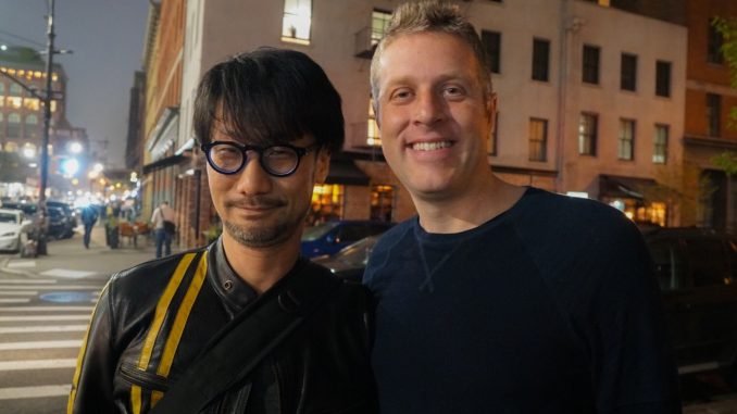 Hideo Kojima et Geoff Keighley à New-York, le 28 avril 2017