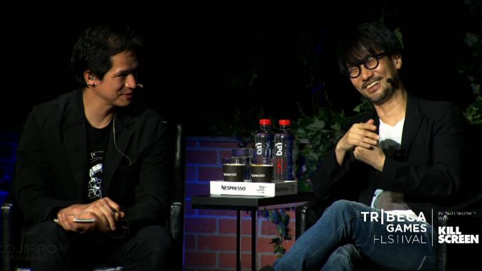 Ken Mendoza et Hideo Kojima au Tribeca Games Festival, le 29 avril 2017