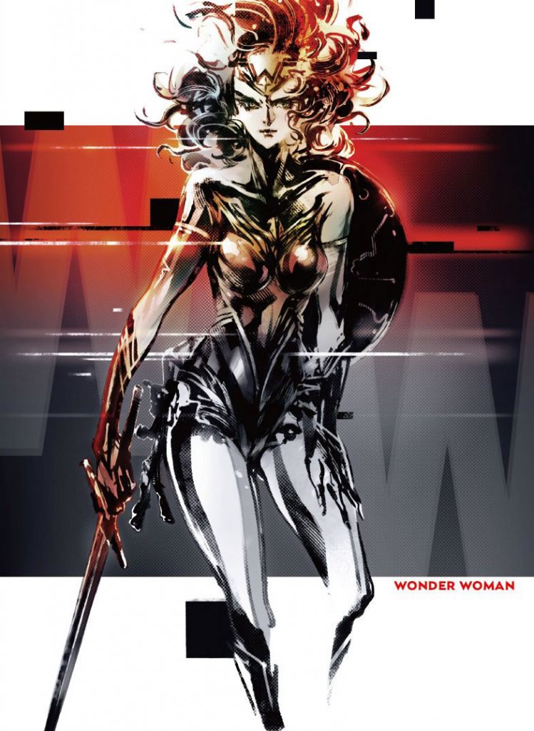 Affiche de « Wonder Woman Anthology » illustrée par Yoji Shinkawa