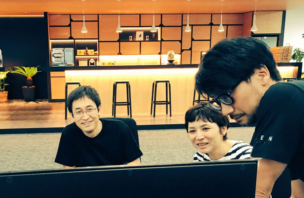 Junji Ito, Ayako Ishiguro et Hideo Kojima chez KojiPro, le 7 août 2017