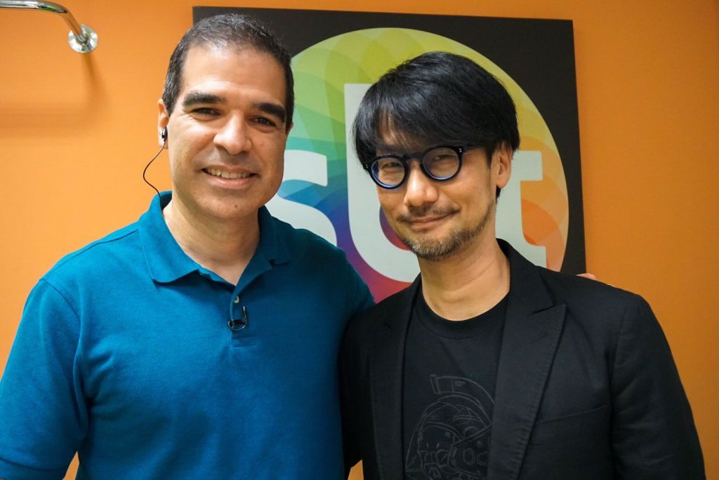 Ed Boon et Hideo Kojima dans les studios de « SBT » (Sistema Brasileiro de Televisão), le 11 octobre 2017