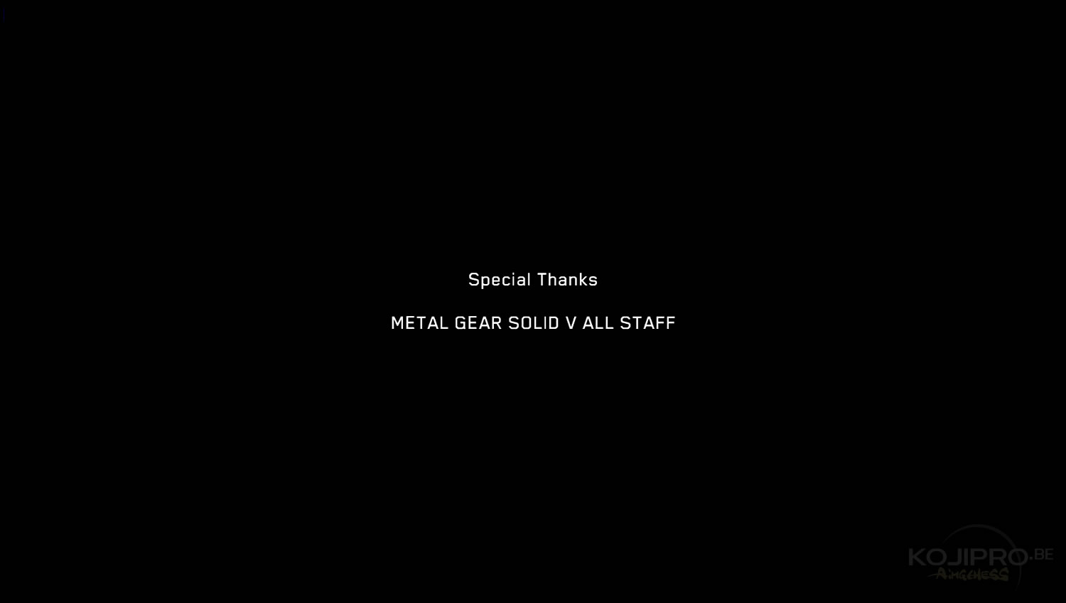 Remerciements à toute l’équipe de Metal Gear Solid V dans le générique de fin de Metal Gear Survive (2018)