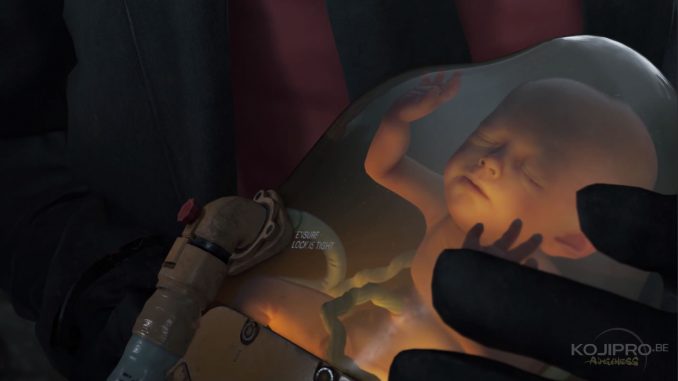Un bébé se cache dans la capsule.