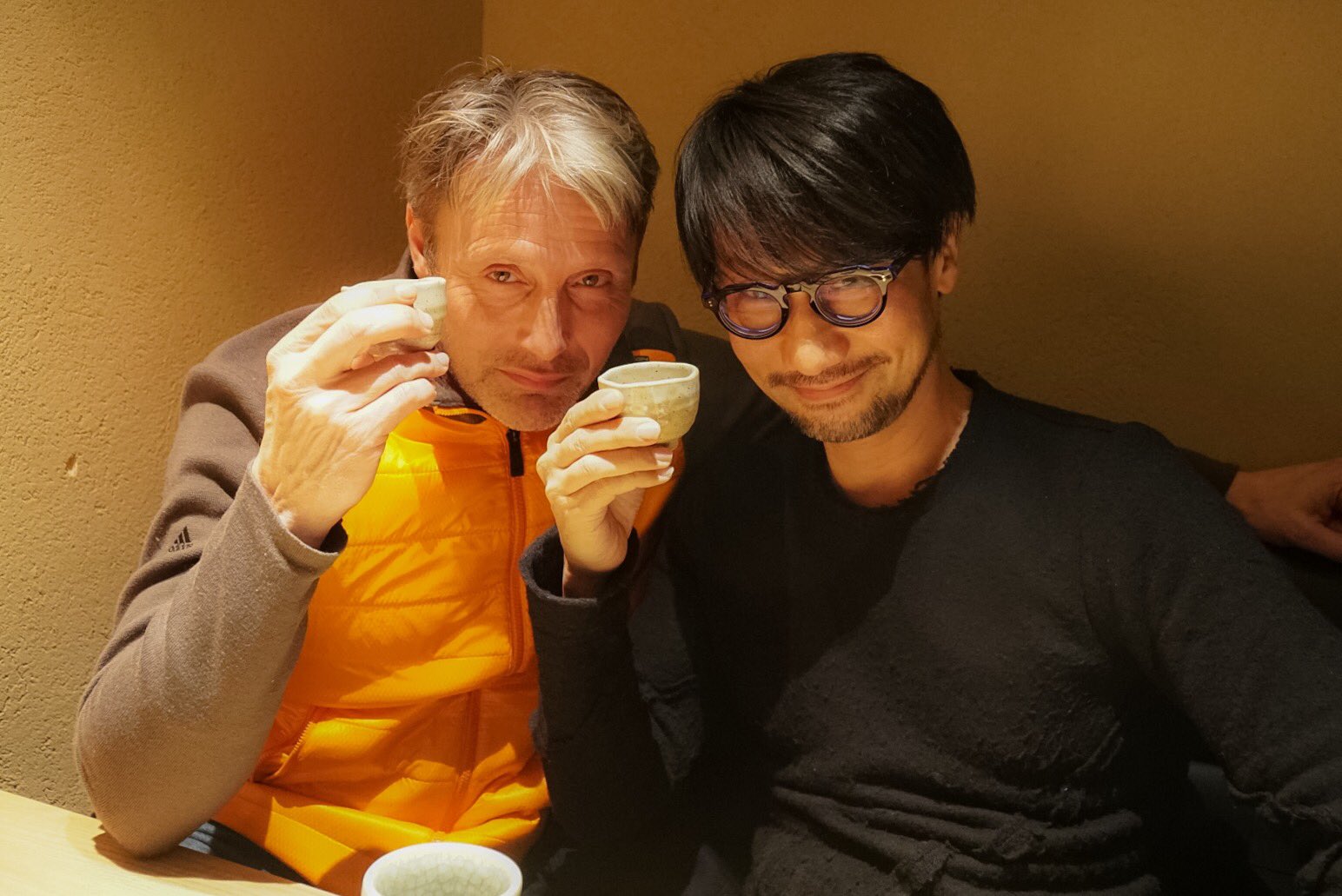 Mads Mikkelsen et Hideo Kojima, le 25 janvier 2017