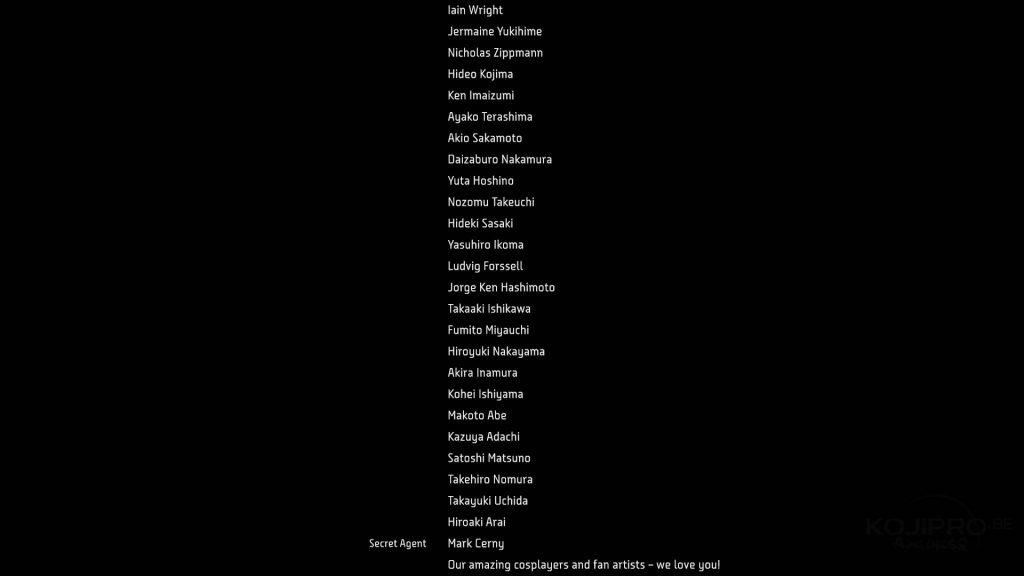 Guerrilla Games remercie des membres de Kojima Productions dans le générique de Horizon Zero Dawn