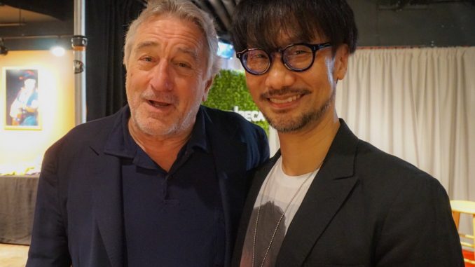 Robert De Niro et Hideo Kojima au Tribeca Film Festival, le 29 avril 2017