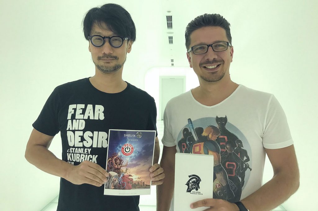 Hideo Kojima et Cédric Biscay, le 28 juillet 2017