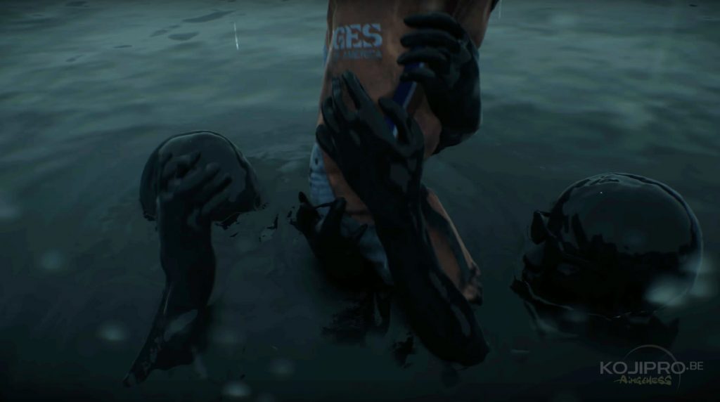 La créature de droite qui émerge de la marée noire ressemble beaucoup à Hideo Kojima.